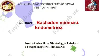 bachadon miomasi — PPTX