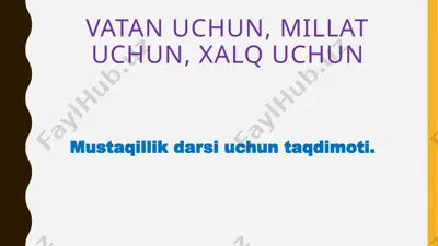 mustaqillik darsi — PPTX