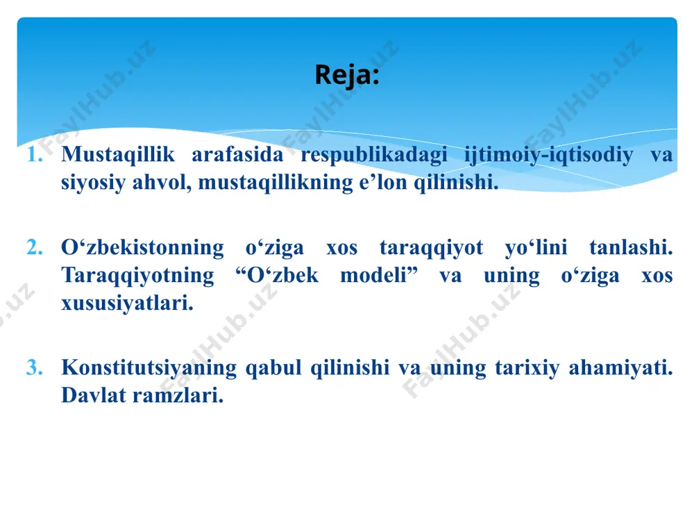 so‘na bordi. masalan, 1987-yilda o‘zbekistonda milliy daromad kishi boshiga 1985-yildagiga nisbatan 94,5 %ni tashkil qildi. bu davrda yildan-yilga tobora keskinlashib kelayotgan asosiy ijtimoiy muammo – bu aholi o‘rtasida ishsizlar sonining jadal ravishda o‘sib borishi edi. mamlakatimiz rahbari o‘sha davrda vujudga kelgan ahvoldan chiqish yo‘li sifatida quyidagilarni belgilab berdi: a) ishlarning ahvoliga xolis baho berish, respublikadagi vaziyatni sog‘lomlashtirishning konkret va aniq-puxta dasturini ishlab chiqish; b) hayotning barcha sohalarida qatʼiy tartib va intizom o‘rnatish, rahbar kadrlarni joy-joyiga to‘g‘ri qo‘yish, ularga nisbatan talabchanlikni oshirish. respublikadagi vaziyatni yaxshi tushungan o‘zbekiston rahbari tashabbusi bilan 1989-yil 17-avgustda “qishloqda yashovchi har bir oilani tomorqa bilan taʼminlash, ularga yakka tartibda uy-joy qurish uchun barcha sharoitlarni yaratib berish haqida” qaror qabul qilindi. mazkur qaror qabul qilinganidan so‘ng o‘tgan bir yil mobaynida 60 mingdan ziyod oilaga yer uchastkalari ajratib berildi. respublikada mavjud bo‘lgan tomorqalar butun ekin maydonlarining 5 foizini tashkil etgan, jami 200 ming gektar yerni tashkil etdi. аyni paytda …