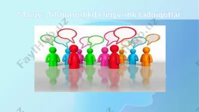 tilshunoslikda lingvistik tadqiqotlar — PPTX