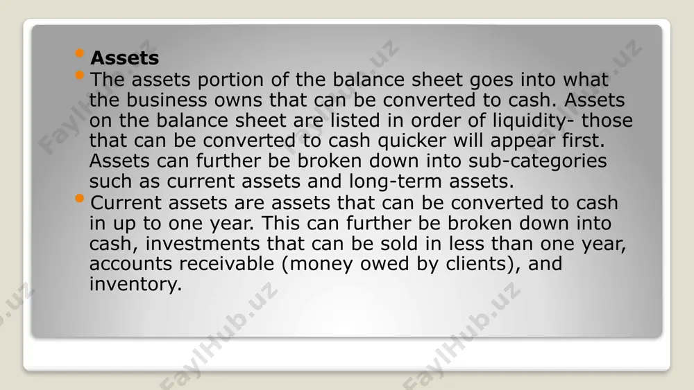 assets liabilities and the balance sheet - Page 4