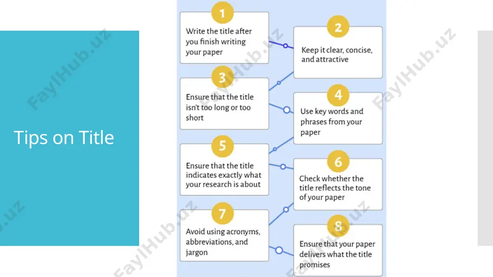checklist/useful tips for drafting a good title for a research paper - Page 5