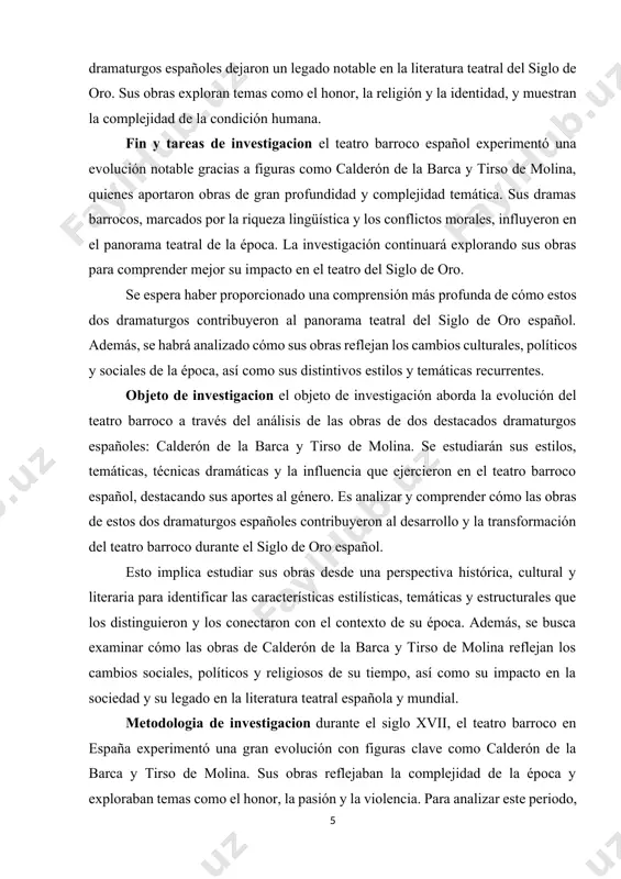 evolución notable gracias a figuras como calderón de la barca y tirso de molina, quienes aportaron obras de gran profundidad y complejidad temática. sus dramas barrocos, marcados por la riqueza lingüística y los conflictos morales, influyeron en el panorama teatral de la época. la investigación continuará explorando sus obras para comprender mejor su impacto en el teatro del siglo de oro. se espera haber proporcionado una comprensión más profunda de cómo estos dos dramaturgos contribuyeron al panorama teatral del siglo de oro español. además, se habrá analizado cómo sus obras reflejan los cambios culturales, políticos y sociales de la época, así como sus distintivos estilos y temáticas recurrentes. objeto de investigacion el objeto de investigación aborda la evolución del teatro barroco a través del análisis de las obras de dos destacados dramaturgos españoles: calderón de la barca y tirso de molina. se estudiarán sus estilos, temáticas, técnicas dramáticas y la …