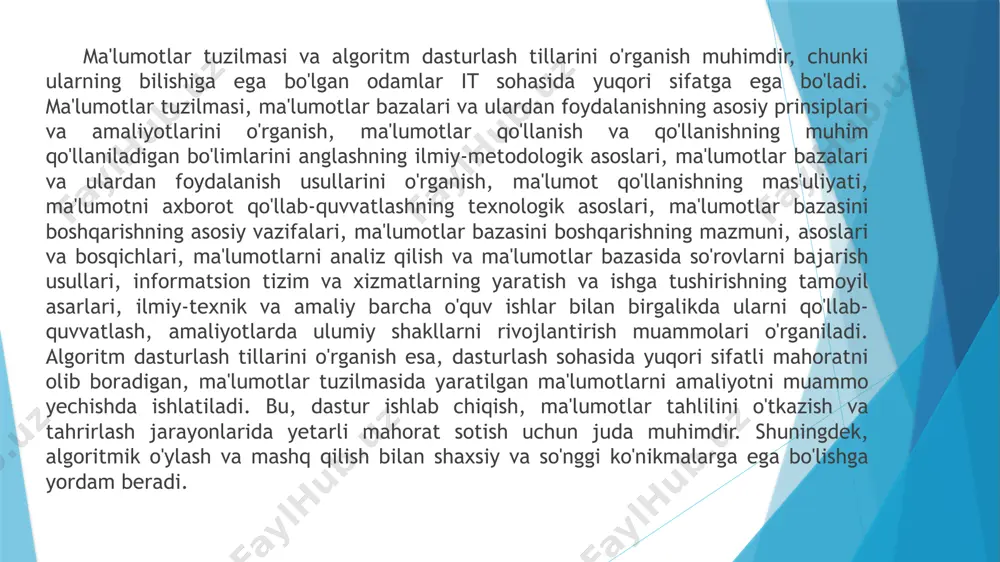 itsiyentlarni gorner sxemasiga ko’ra topamiz. p(x) ko’phadning koeffitsiyentlarini jadvalni birinchi qatoriga yuqorida ko’rsatilgan qoida bo’yicha yozamiz. 2 -1 -3 0 1 -3 1 2 javob: ushbu masalaning algoritmini va dasturini tuzamiz: bizga ko’phadning a0,a1,a2,.. an koeffitsentlari berilgan va uni quyidagicha yozib olamiz . bo’luvchi ifodaning qiymati ham berilgan. biz ko’phadning b0,b1,b2,…bn-1 koeffitsiyentlarini va qoldiqni aniqlashimiz kerak. bi va r ning va ai lar orqali toppish ifodasi quyidagicha bn-2 dan b0 gacha bi larni topishning umumiy formulasi quyidagicha . demak, i=n da ga teng, qolgan hollarda ga teng, i=0 da esa ga teng. ushbu algoritmni amalga oshirishni osonlashtirish uchun bn=0 qiymatni kiritib olamiz. + dastur kodi: #include using namespace std; int main() { int a[100], b[100], alfa, r, n; cout >n; //koeffitsiyentlar soni; for(int i=0; i >a[i]; } cout >alfa; for(int i=n-1; i>=0; i--) b[i]=a[i+1]+alfa*b[i+1]; //bi koeffitsiyentlarni hisoblash r=a[0]+alfa*b[0];//qoldiqni hisoblash cout<<"qoldiq "<<r; } image1.png image2.jpeg image3.png image4.jpg image5.png image6.jpeg image7.jpeg image8.jpeg …
