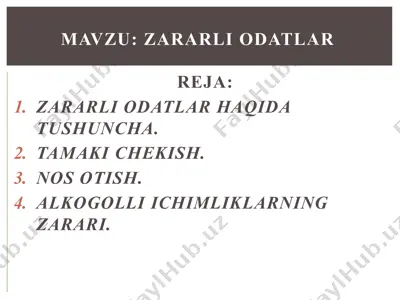 zararli odatlar — PPTX