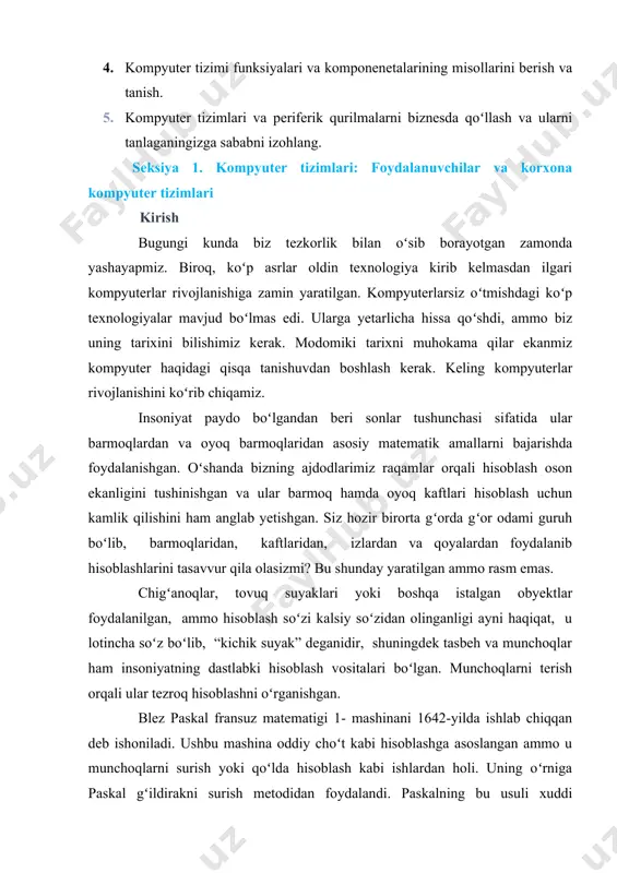 b, barmoqlaridan, kaftlaridan, izlardan va qoyalardan foydalanib hisoblashlarini tasavvur qila olasizmi? bu shunday yaratilgan ammo rasm emas. chigʻanoqlar, tovuq suyaklari yoki boshqa istalgan obyektlar foydalanilgan, ammo hisoblash soʻzi kalsiy soʻzidan olinganligi ayni haqiqat, u lotincha soʻz boʻlib, “kichik suyak” deganidir, shuningdek tasbeh va munchoqlar ham insoniyatning dastlabki hisoblash vositalari boʻlgan. munchoqlarni terish orqali ular tezroq hisoblashni oʻrganishgan. blez paskal fransuz matematigi 1- mashinani 1642-yilda ishlab chiqqan deb ishoniladi. ushbu mashina oddiy choʻt kabi hisoblashga asoslangan ammo u munchoqlarni surish yoki qoʻlda hisoblash kabi ishlardan holi. uning oʻrniga paskal gʻildirakni surish metodidan foydalandi. paskalning bu usuli xuddi hisoblash mashinasi yoki kasseta kabi hozirgacha foydalaniladi. 1674-yilda gottfried wilhelm von leibnits paskalning ushbu mashinasini oson qoʻsha olish va ayirish uchun yanada takomillashtirdi. qachonki sanoatlashtirish butun yevropa boʻylab yoyilganda mashinalar fermerlar sanoati va mahsulotlarga ham aralashib ketdi. sanoatlashtirish tarixidagi oʻzgarishlar koʻplab kashfiyotlarga sabab boʻldi, xuddi jozeph jacquard deb nomlangan fransuz tomonidan ixtiro qilingan mexanik …