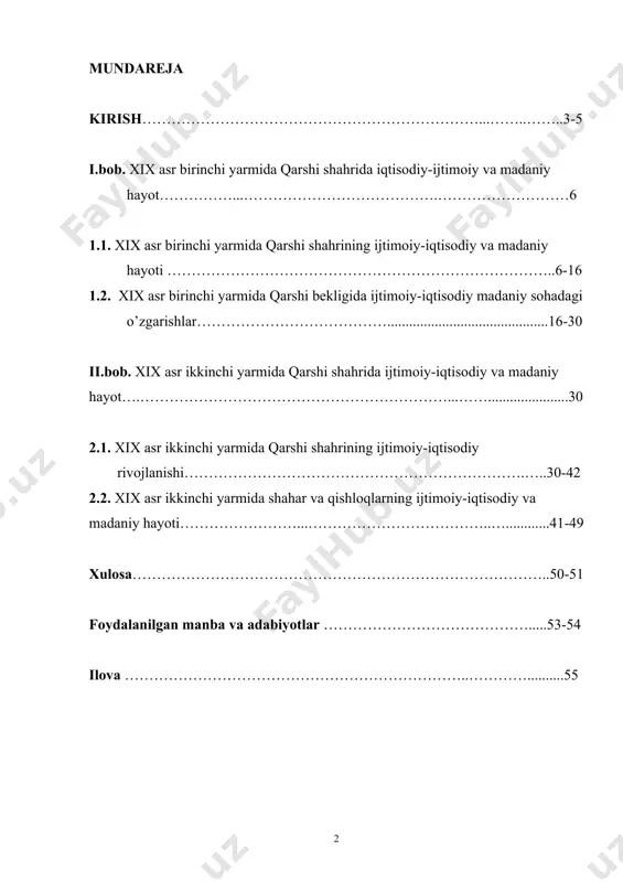 ramiz. 7-tom, t.: “o’zbekiston”, 1999, 149-bet. ] hozirgi davrda o’zbek davlatchiligi tarixini yangidan, tarixiy haqiqatni yozish asosida to’laqonli holatda tiklash va xalqimizga yetkazish tarixchi olimlarni oldiga turgan dolzarb vazifalaridan biri hisoblanadi. o’zbekistonning har bir viloyati tarixini ilmiy asosda o’rganish yangi ma‘lumotlarni fanga joriy etish orqali uni boy tarixi yaxlit majmuasini yaratish mumkin. ana shunday salohiyatli viloyatlardan biri qashqadaryo vohasi vatanimiz tarixida alohida o’rin tutgan. nafaqat voha, balki buxoro xonligida ham nufuzli o’rin tutgan. qarshi shahrining xix asr ijtimoiy-iqtisodiy va madaniy hayoti tarixiga doir muammolar yetarli darajada o’rganilmagan. bu borada to’plangan ma‘lumotlarni qaytadan ko’rib chiqish, tanlangan mavzuga yangi nazar bilan qarash xolisona baho berish va haqqoniy yoritishni taqozo etadi. qashqadaryo vohasi, jumladan, qarshi shahrining qadimgi va o’rta asrlar tarixi bo’yicha ma‘lum tadqiqotlar amalga oshirilgan, ammo biz tadqiq etayotgan davr, ya‘ni xix asr tarixi nisbatan kam o’rganilgan. vaholanki, buxoro xonligining siyosiy, strategik va iqtisodiy jihatdan muhim sharqiy hududida joylashgan qarshi shahrini bu …