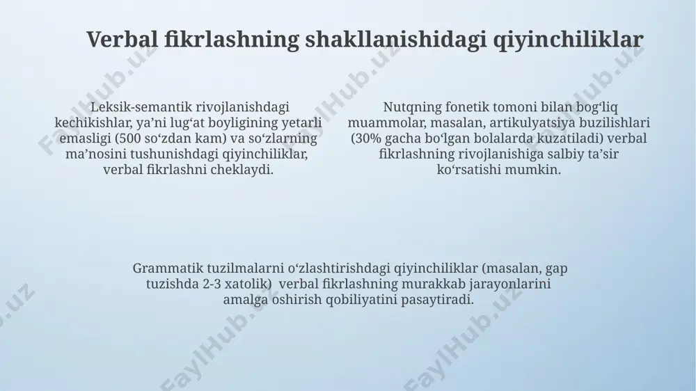 nutqiy tafakkur rivojlanish muammolari - Page 4
