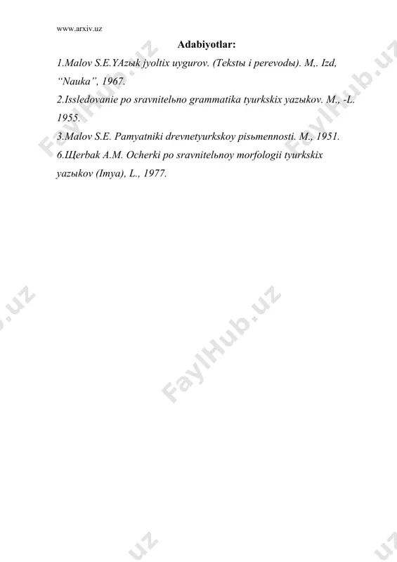 yangi turk dаvri yoki хаlq tillаrining rivоjlаnishi vа shаkllаnishi (xv-xx) - Page 5