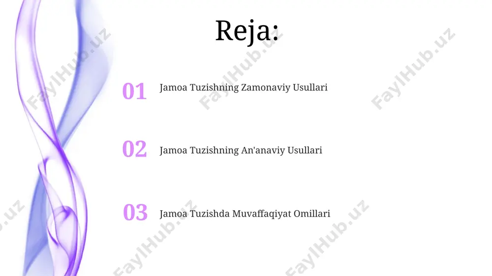 sosida 5-7 kishilik jamoa tuzish, ularning malakasi va tajribasiga qarab, loyiha muvaffaqiyatiga sezilarli ta'sir ko'rsatishi mumkin. loyihaviy jamoa tuzish muvaffaqiyatli loyihaviy jamoa shakllantirishda, turli ko'nikma va tajribaga ega 70% texnik mutaxassislar va 30% boshqaruvchi xodimlar nisbati optimal hisoblanadi. loyihaviy jamoani tuzishda, 3-5 kishilik kichik guruhlarga bo'lish samarali bo'lib, har bir a'zo aniq vazifalarni bajaradi va bu loyiha muddatlarini qisqartiradi, individual mas'uliyatni oshiradi. maqsadga yo'naltirilgan jamoa tuzish jamoaning 20% i g'oyalar generatori, 60% i ijrochi va qolgan 20% i sifat nazoratchisi bo'lishi maqsadga muvofiqdir, bu optimal muvozanatni ta'minlaydi. samarali jamoa shakllantirish uchun 3 ta asosiy mezon mavjud: aniq vazifalar, javobgarlikning taqsimlanishi va muntazam muloqot. funktsional jamoa tuzish funksional jamoa a’zolarini tanlashda kamida 2 ta mutaxassisning fikrini inobatga olish va ularning o'zaro muloqot qobiliyatini baholash kerak, bu jamoa ichidagi samarali hamkorlikni ta’minlaydi. har bir a’zoning kuchli va kuchsiz tomonlarini aniqlash orqali, 5 ta mezon asosida (masalan, ko'nikmalar, tajriba, shaxsiy xususiyatlar) funksional jamoa …