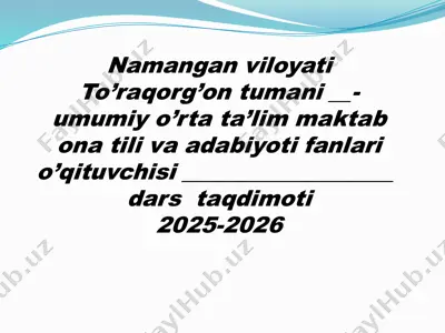 o`tkir hoshimov — PPTX