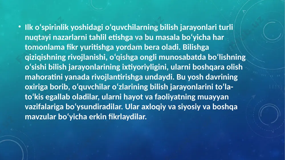 ilk o’spirinlik davrining psixologik xususiyatlari - Page 4