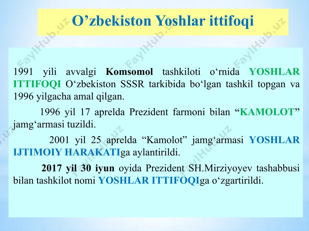 b-hunar ta’lim tizimining tashkil etilishi. o‘zbekiston respublikasining “ta’lim to‘g‘risida”gi qonuniga muvofiq umumiy o‘rta ta’limning to‘qqiz yillik etib belgilanishi munosabati bilan to‘qqiz yillik maktabni tugatgan barcha o‘quvchilar ta’lim olishni o‘rta maxsus yoki kasb-hunar kollejlarida davom ettirdilar. 2017-yilgi islohotlar. 2017-yilning o‘zida 10-sinf o‘quvchilari uchun 9 mln. nusxa darsliklar chop etildi va 10 mingga yaqin umumta’lim maktabida 11 yillik ta’limga o‘tilgan holda o‘qitish tizimi yo‘lga qo‘yildi. o‘zbekiston respublikasining “ta’lim to‘g‘risida”gi qonuni (2020 yil 23 sentabr) 7-modda. ta’lim turlari o‘zbekiston respublikasida ta’lim quyidagi turlarda amalga oshiriladi: 1.maktabgacha ta’lim va tarbiya; 2.umumiy o‘rta va o‘rta maxsus ta’lim; 3.professional (kasbiy) ta’lim; 4.oliy ta’lim; 5.oliy ta’limdan keyingi ta’lim; 6.kadrlarni qayta tayyorlash va ularning malakasini oshirish; 7.maktabdan tashqari ta’lim. 15-modda. ta’lim olish shakllari 1.ishlab chiqarishdan ajralgan xolda ta’lim olish (kunduzgi); 2. ishlab chiqarishdan ajralmagan xolda ta’lim olish (sirtqi, kechki, masofaviy); 3.dual ta’lim; 4.oilada ta’lim olish va mustaqil ta’lim olish; 5.katta yoshdagilarni o‘qitish va ularga ta’lim berish; 6.inklyuziv ta’lim; …