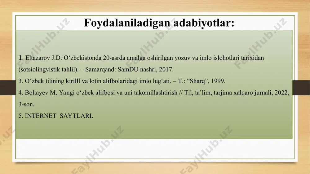 kerakki, sovet ittifoqida jami 50 dan ziyod milliy tilning yozuvi lotinlashtirilgan edi. bu yozuvlarning barchasiga tarix juda oz vaqt ajratgan edi, 1930-yillarning ikkinchi yarmidan boshlab bu yozuvlarga xotima berish boshlandi. sobiq sssrdagi rus, ukrain, beloruslar, arman va gruzinlardan boshqa xalqlarning hammasini yangi yozuv islohoti kutib turardi. ilmiy komissiya ilmiy komissiya yangi yozuvga o‘tishning tashkiliy tomonlarini hal qilish bilan shug‘ullangan 1939-yilning o‘zida ilmiy komissiya ishtiroki va rahbarligida sssr fanlar akademiyasining o‘zbekiston filialiga qarashli til va adabiyot instituti xodimlari tomonidan kirill yozuviga asoslangan o‘zbek alfavitining loyihasi ishlab chiqiladi. bu loyiha o‘zbek-kirill alfavitining dastlabki varianti bo‘lib, unda 40 ta harf mavjud edi: a, б, в, г, д, е, ё, ж, з, и, й, к, л, м, н, о, п, р, с, т, у, ф, х, ц, ч, ш, щ, ы, ь, ъ, э, ю, я, ң, ж, ҹ, ө, қ, ғ, ҳ, ‘(apostrof). rus alfavitini aha shu lotin alfaviti harflari bilan to‘ldirish hukumat …