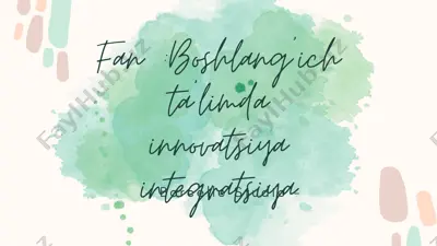 ta'limda innovatsiya va integratsiya — PDF