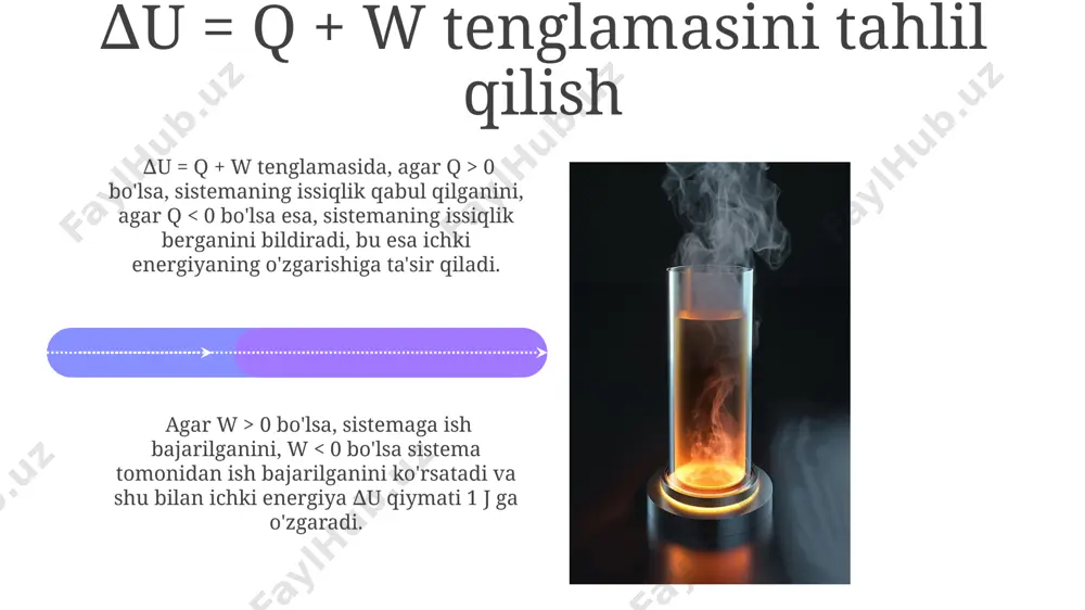 termodinamikaning 1-qonuni. ichki energiya - Page 4