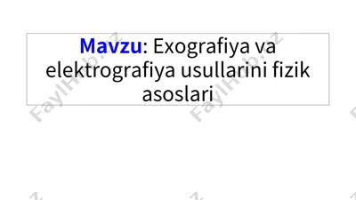 elektrografiya — PPT