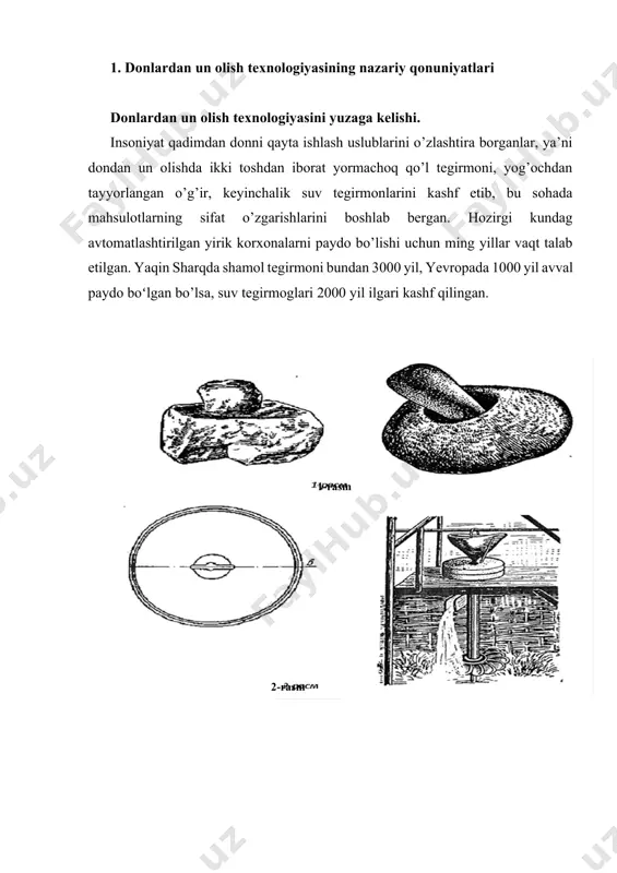 uni o’tgan asrlarda maydalash nazariyasining bir necha qonunqoidalari yaratilgan. bularga yuzali, hajmli va umumlashlagan qonunlari kiradi. birinchi maydalash nazariyasi 1867-yilda nemis professori p.rettinger tomonidan ishlab chiqilgan. unga ko’ra maydalashga sarflangan ish hajmi hosil bo’lgan jism yuzalarlriga to’g’ridan to’g’ri proporsional bo’lib, formulada quydagicha ifodalangan: , dj (1) bunda yangi hosil bo’lgan jismni yuza maydoni olingan zarrachalar miqdori: . shu bilan birga yuza maydonining oshishini solishtirish: , m2 (2) yangi hosil bo’lgan yuza maydoniga sarflangan ish hajmi aud bo’lsa, u holda maydalash jarayonining to’liq sarflangan ish hajmi quydagi ko’rinishga keladi: , dj (3) qabul qilingan = const i λ = const, u holda to’liq ish hajmi , dj (4) bu yerda – koeffitsiyent mutanosibligi (tajriba orqali aniqlanadi). maydalash nazariyasini yetarli darajada o’ta nozik maydalashda qo’llanilishi (d ≤ 0,4…0,6 mm) oqibatida yuza maydoni yuqori darajada maydalangan mahsulot olinadi. hajmli maydalash nazariyasi rus olimi v.l. kirpichev (1874) tomonidan yaratilgan bo’lib, keyinchalik nems professori f.kiko …