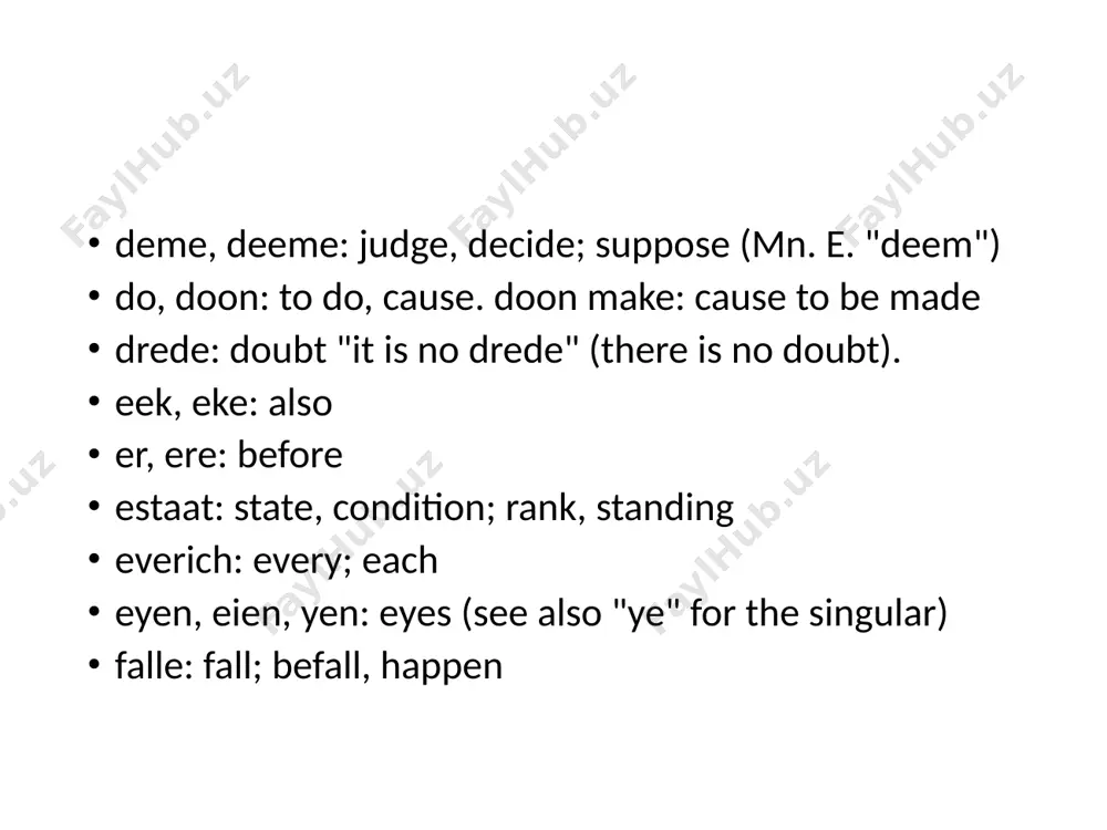 basic middle english word list for london dialect - Page 5