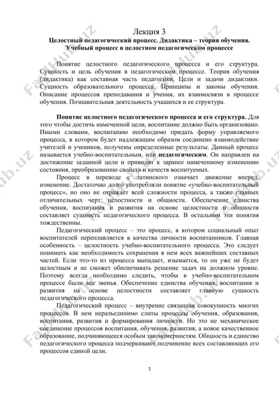 целостный педагогический процесс — DOCX