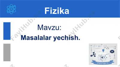 masalalar yechish. 10-sinf, 51-mavzu — PPTX
