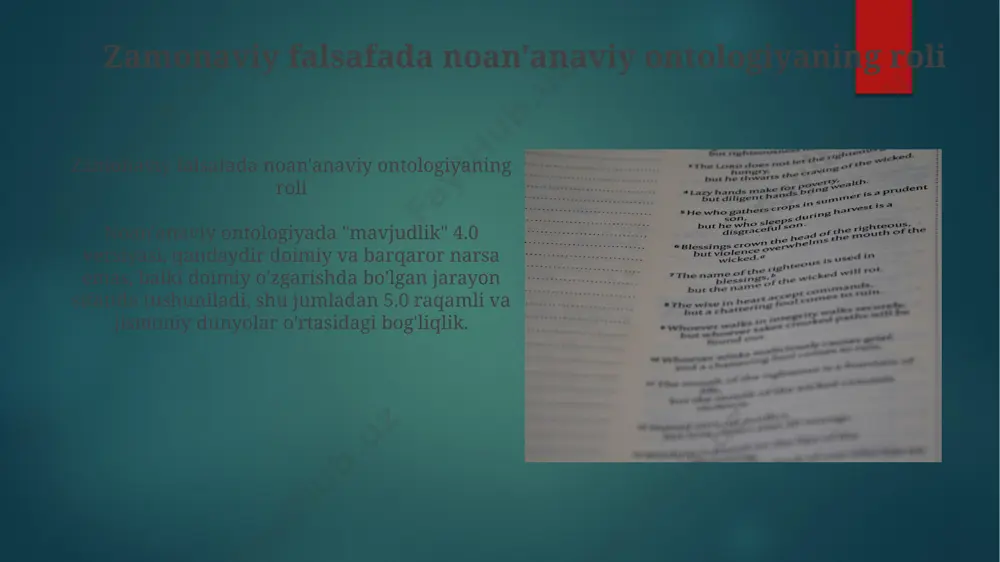 noan'anaviy ontologiyaning yo'nalishlari va mohiyati - Page 5