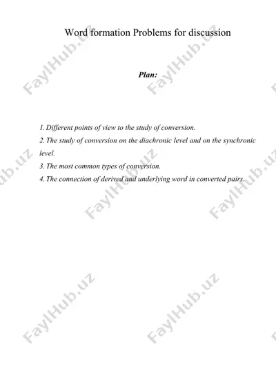 word formation problems for discussion — DOC