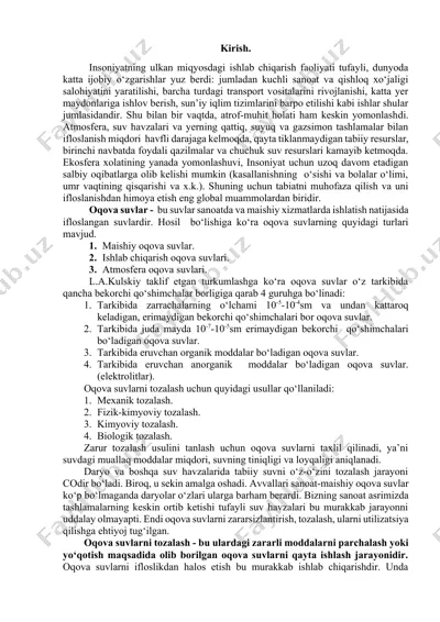 oqova suvlar — DOCX
