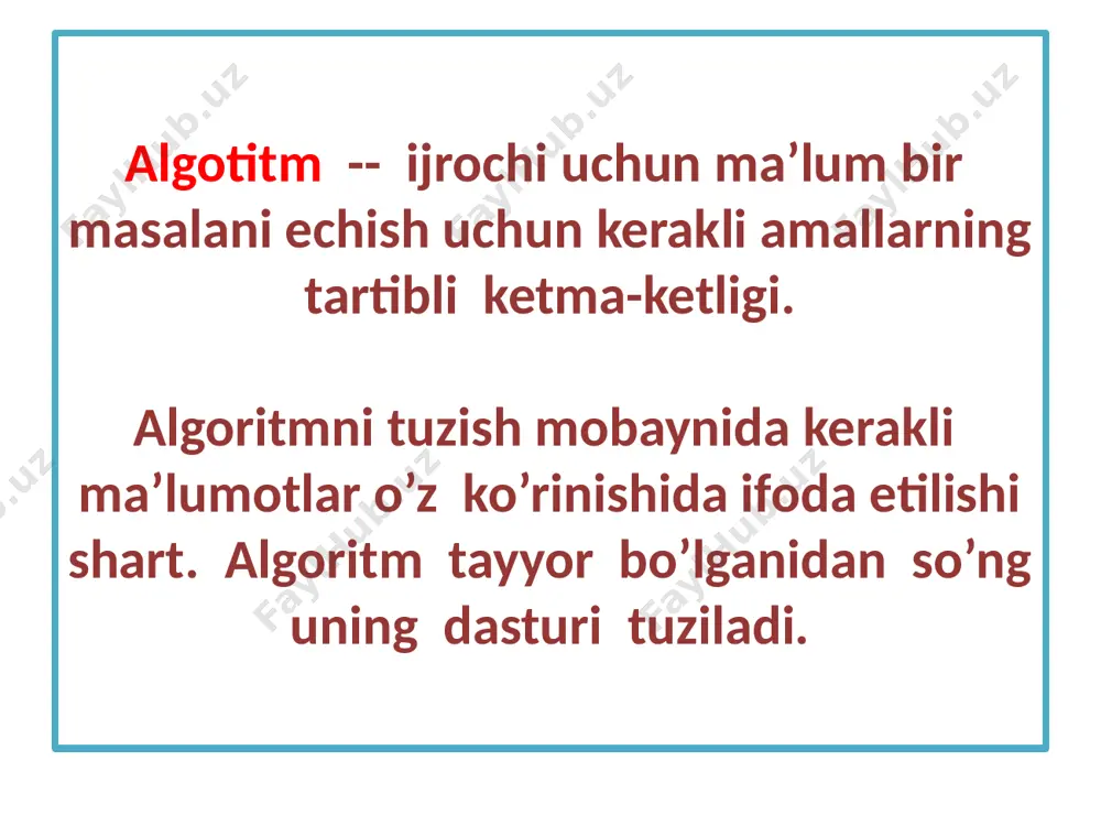 algoritm tushunchasi va birlashuvi - Page 5