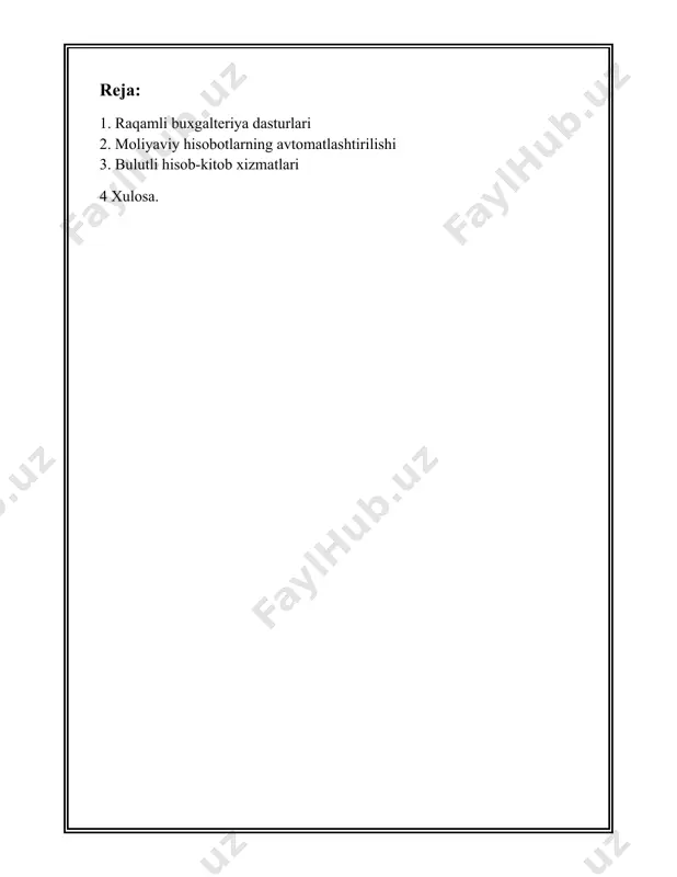 b 64% bugungi kunda raqamli buxgalteriya dasturlaridan foydalanmoqda. bu esa ushbu dasturlarni qo'llash orqali ularga qanday foyda keltirilayotganini ko'rsatadi. hisobot shuni ko'rsatadiki, bu dasturlarni joriy etish orqali kichik bizneslar o'z vaqtini 86% gacha tejashi mumkin. raqamli buxgalteriya dasturlaridan foydalanadigan kompaniyalar odatda 15% dan 30% gacha xarajatlarni yaxshi optimallashtirishi mumkin. bu dasturlar moliyaviy holatni yaxshiroq nazorat qilish imkonini beradi, shu jumladan, pul oqimlarini samarali kuzatish va to'lov vaziyatlarini tahlil qilish. yana bir muhim omil — xavfsizlik. buxgalteriya dasturlari odatda kuchli xavfsizlik choralari bilan himoyalangan bo'ladi. moliyaviy ma'lumotlar maxsus shifrlash texnologiyalari orqali himoyalanadi, bu esa noxush hodisalarning oldini olishga ko'maklashadi. bunday dasturlar yordamida ma'lumotlarni bulutda saqlash funksiyasi mavjud bo'lib, bu ham xavfsizlikni oshiradi. yana bir statistik ma'lumot shuni ko'rsatadiki, raqamli buxgalteriya dasturlarini qo'llayotgan kompaniyalarning 72% yangi mijozlar jalb qilish va mijozlar bilan o‘zaro aloqani yaxshilashga erishgan. bu raqamlar ushbu dasturlar yangi mijozlar uchun qanday afzalliklar taqdim etishini ochib beradi. buxgalteriya dasturlari bozorida …