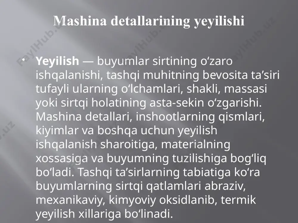 mashina detallarining yeyilishi - Page 3