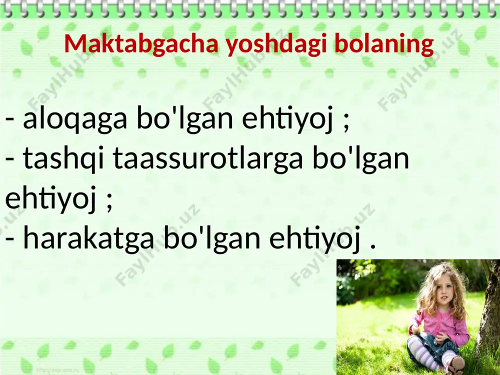 shaxs rivojlanishida bolalikning ahamiyati - Page 3