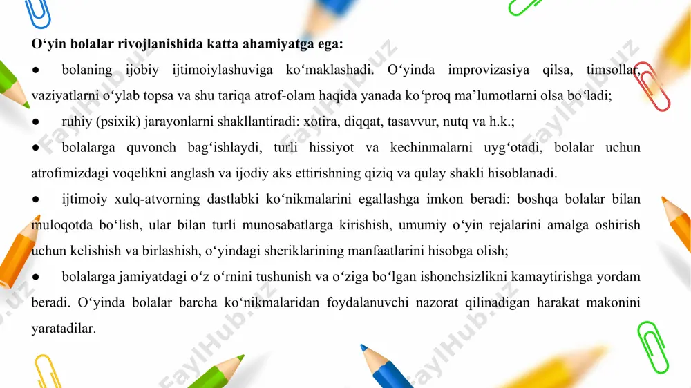 maktabgacha ta'lim tashkilotida o'yin orqali ta'lim tarbiya jarayonini rejalashtirish6000 - Page 5