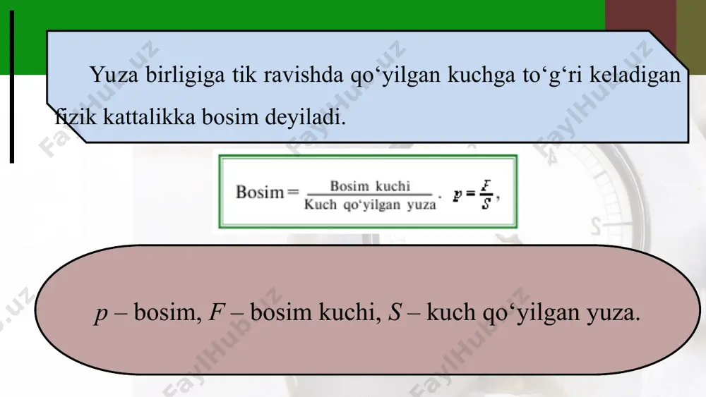 bosim va uning birliklari 6-sinf - Page 5