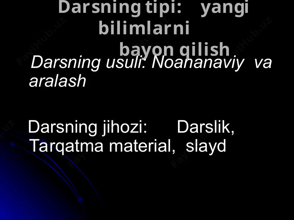rning bir tomoniga prujinali bufer mahkamlangan. birinchi aravachaning ikkinchi tomoniga plastilin yopishtirib qo'yilgan. aravachalarga bir xil v tezlik beramiz. bunda birinchi aravachaning impulsi mv ga teng. ikkinchi aravachaning tezligi birinchi arava­chaning tezligiga teng, lekin qarama-qarshi yo'nalgan. shuning uchun ikkinchi aravachaning impulsi –mv ga teng bo'ladi. u holda yopiq sistemadagi ikkala aravachaning impulslari vig'indisi mv + (-mv) = mv - mv = 0 bo'ladi. aravachalar to'qnashganda plastilin ularni bir-biriga yopishtirib qo'yadi va aravachalar to'xtaydi, ya'ni impulslarining yig'indisi nolga teng. 2-tajriba. endi aravachalarning prujinali buferlari 87-rasmdagidek bir-biriga qarab tursin. ikkala aravachaga kattaligi bir xil, lekin yo'nalishi qarama-qarshi bo'lgan tezlik beramiz. birinchi galdagi kabi bu holda ham aravachalar to'qnashmasdan avvalg impulslari yig'indisi nolga teng. lekin aravachalar to'qnashgandan keyin har birining impulsi nolga teng bo’lmaydi. chunki ular to'qnashgandan keyin bir xil v'tezlik bilan uzoqlasha boradi. bu hol uchun ular impulsining yig'indisi m (-v') + mv' = -mv'+ m v' = 0 bo’ladi. demak, bu …