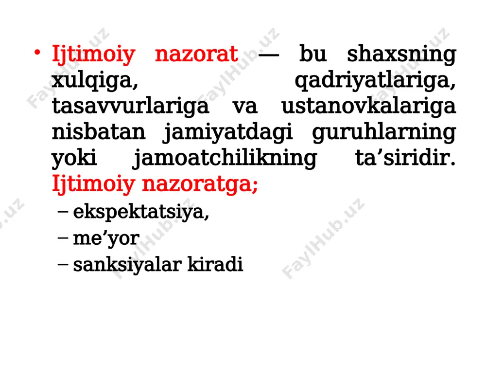 ‘lida og‘ir yuk bilan bir yosh o'smir bolaning oldiga keldi. bola esa ayolni ko‘ra turib unga joy bermadi. bunday holda siz: a) e'tibor bermayman (bu holatga aralashmayman) b) bolaga o‘qrayaman yoki ichimda uni yoqlamay o‘tiraveraman d) bolaga tanbeh beraman (so‘zlar orqali) yoshi, millati va jinsi turlicha bo‘lgan 25 ta odamga ushbu so'rovnoma bilan murojaat qilingan. uning natijalari quyidagi diagramma orqali ko‘rsatiladi so'rov 12—55 yosh orasidagi shaxslarda o‘tkazilgan va bunda «e’tibor bermayman» degan javobni asosan 18—20 yoshdagilar berishgan. bu natijadan ikki xil xulosa chiqarish mumkin: 1. bu yoshdagilarning ko‘pchiligi ijtimoiy me’yorlardan biri bo‘lgan kattalarga joy berish me’yorsiga amal qilmaydilar. 2. bu yoshdagilar ushbu me’yorga amal qilsalar-da, o‘z tengdoshlariga tanbeh berishga o‘zlarini haqli emas, deb hisoblaydilar. zero, bu yoshlar oralig‘ida «har kim o‘z faoliyati uchun o‘zi javobgar, o‘ziga o‘zi mas’ul» degan qoida mavjud bo‘ladi. aksariyat katta yoshdagilar me’yorga amal qilmaslikka nisbatan albatta qandaydir verbal yoki noverbal shakldagi sanksiya turini qo‘llashini aytganlar. ijtimoiylashuv …