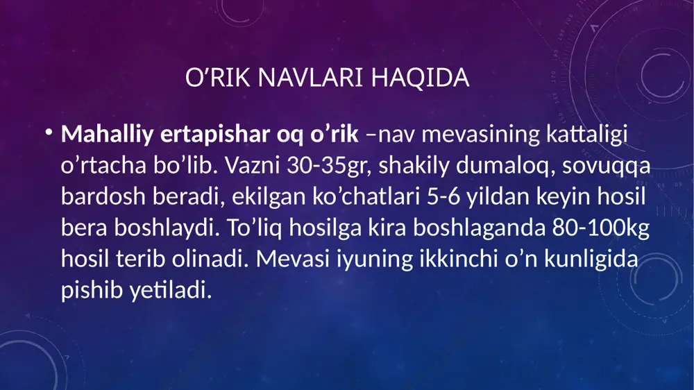 o'zbekistonda yetishtiriladigan o'rik navlarining tasnifi - Page 4