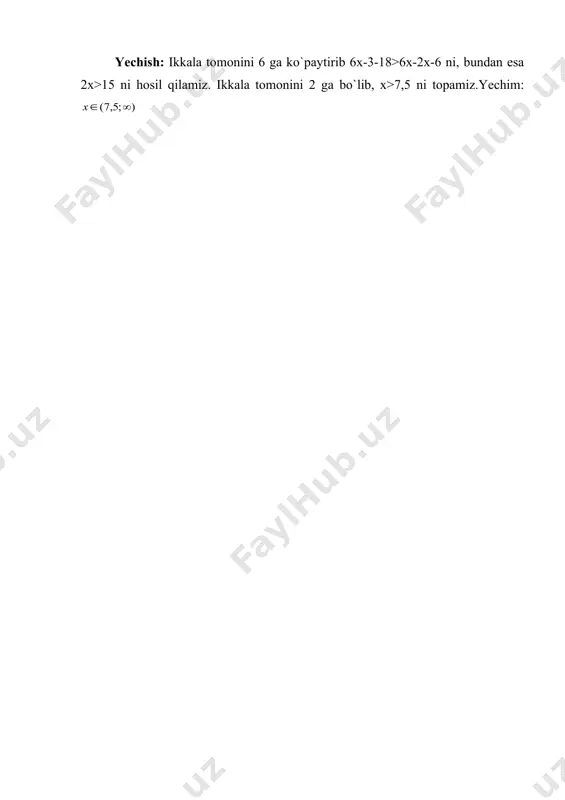 higa teng kuchli iboralardan foydalanadi. adabiyotlar 1. alimov sh. a. va boshqalar. algebra va analiz asoslari, o`rta maktabning 10-11 sinflari uchun darslik. toshkent, “o`qituvchi”, 1996- yil va keyingi nashrlari. 2. kolmogorov a. n. tahriri ostida. algebra va analiz asoslari. 10-11 sinflar uchun darslik. toshkent, “o`qituvchi”, 1992-yil. 3. vafoyev r. h. va boshqalar. algebra va analiz asoslari. akademik litsey va kasb-hunar kollejlari uchun o`quv qo`llanma. toshkent, “o`qituvchi”, 2001-yil. 4. abduhamidov a. u. va boshqalar. algebra va analiz asoslari. akademik litsey va kasb-hunar kollejlari uchun sinov darsligi. toshkent, “o`qituvchi”, 2001 yil. 5. antonov k. p. va boshqalar. elementar matematika masalalari to`plami. toshkent, “o`qituvchi”, 1975-yil va keyingi nashrlari. 6. skanavi m. n. tahriri ostida. matematikadan masalalar to`plami. toshkent, “o`qituvchi”, 1983-yil va keyingi nashrlari. _1405260374.unknown _1405260390.unknown _1405260398.unknown _1405260402.unknown _1405260406.unknown _1405260410.unknown _1405260412.unknown _1405260413.unknown _1405260414.unknown _1405260411.unknown _1405260408.unknown _1405260409.unknown _1405260407.unknown _1405260404.unknown _1405260405.unknown _1405260403.unknown _1405260400.unknown _1405260401.unknown _1405260399.unknown _1405260394.unknown _1405260396.unknown _1405260397.unknown _1405260395.unknown _1405260392.unknown _1405260393.unknown _1405260391.unknown _1405260382.unknown _1405260386.unknown _1405260388.unknown _1405260389.unknown …