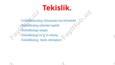 tekislik — PPTX