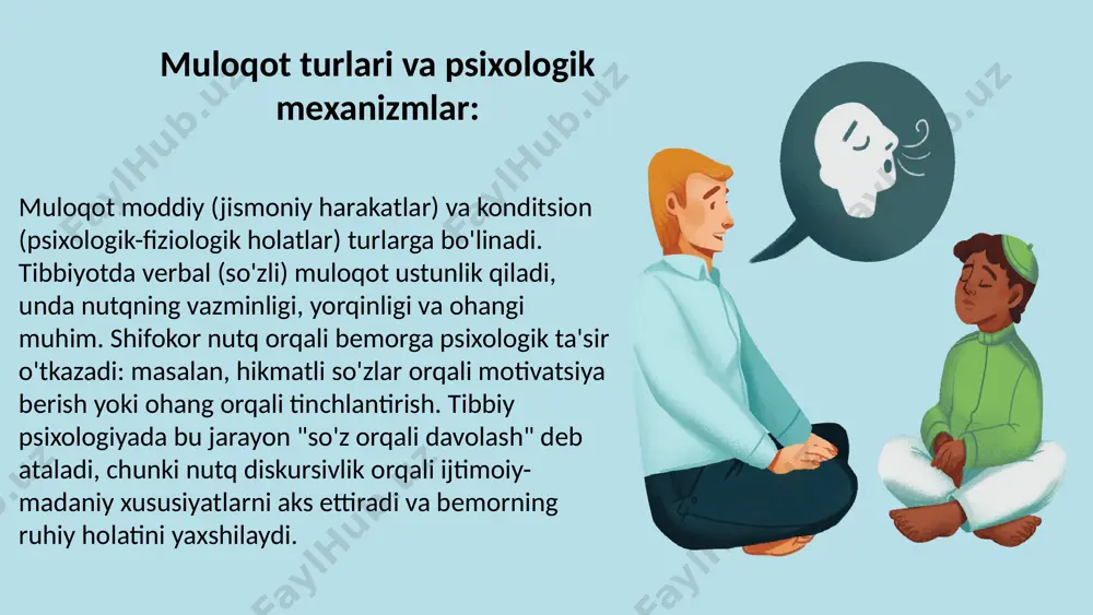 tibbiy muloqotda nutqning psixologik asoslari. nutq bilan bogʻliq kasalliklar - Page 4