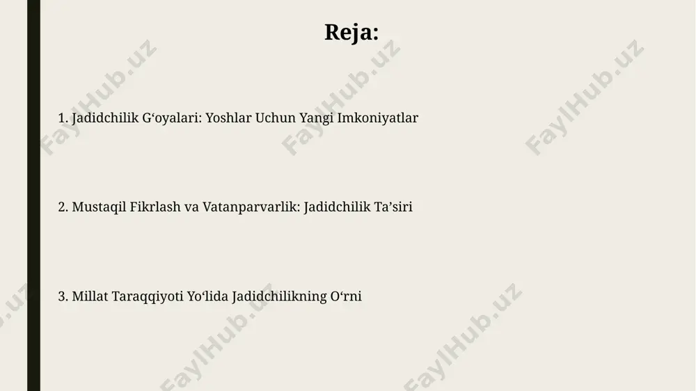 rakati samarqand va buxoro kabi shaharlarda 20 dan ortiq qizlar maktablarini ochib, 1900-yillarning boshlarida ayollar ta'limi uchun muhim imkoniyatlar yaratdi. yoshlarni vatanga xizmat qilishga tayyorlash andijon, samarqand va buxoroda 1900-yillarning oxirida faoliyat koʻrsatgan 20 ga yaqin jadid maktabi oʻz bitiruvchilarini milliy qadriyatlarni asrab-avaylash va mamlakat taraqqiyoti uchun xizmat qilishga tayyorladi. oʻzbekistonning 5 ta viloyatida 1910-yillarda ochilgan jadid maktablari 1000 dan ziyod yigit-qizlarga harbiy-texnik bilim va vatanparvarlik tarbiyasi berib, ularni mamlakat rivojiga tayyorladi. kelajak avlodi uchun jadidchilik merosini saqlash ferghana vodiysidagi jadid maktablari oʻquv dasturiga matematika, fan va adabiyot kabi 3 ta asosiy yoʻnalishni qoʻshganligi, zamonaviy bilimlarni oʻzlashtirishga yoʻnaltirilganligi bilan ajralib turardi. 1920-yillardagi qatagʻonlarga qaramay, jadid maktablari orqali tarqatilgan milliy ong va zamonaviy bilim 100 yildan ortiq vaqt davomida avlodlar xotirasida saqlanib kelmoqda, keyingi avlodlar uchun muhim madaniy meros hisoblanadi. jadidchilik harakatining yutuqlari va muvaffaqiyatlari jadid matbuoti, "oynoma", "turkiston viloyati gazetasi" kabi nashrlar orqali 500 000 dan ortiq oʻquvchiga yetib, ijtimoiy …