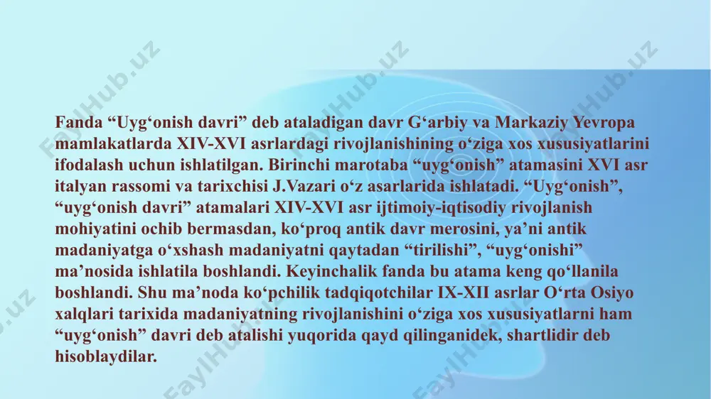 shi olamga yoydilar. shuningdek o’lkamiz hududidan islom dunyosining eng mo’’tabar shaxslari, hadisshunoslari etishib chiqdilarki, ularning nomi hozirgi kungacha ham dunyoviy, ham tasavvuf ilmining yuqori pog’onalarida turibdi. xorazmda ma’mun akademiyasi. ma’lumki, uzoq o’tmishga ega bo’lgan o’rta osiyo xalqlari taraqqiyoti tarixi o’z boshidan turli voqealarni, yuksalish va orqaga ketish davrlarini boshdan kechirdi. shubhasiz, bu davrlarning barchasi tarixda o’zining ma’lum izini qoldirdi. xususan ilm-fan madaniyatimiz taraqqiyotida ix—xii asrlar davrining o’rni beqiyosdir. shuni alohida ta’kidlash joizki, shax ma’mun ibn muhammad x asr oxirlarida janubiy va shimoliy qismlarga bo’lingan xorazmni yagona bir markazga birlashtirdi. ma’mun ayniqsa poytaxt gurganchni sharqning eng yirik ilmiy-madaniy markazlaridan biriga aylantirdi. ma’mun gurganchda «baytul xikma» (donishmandlar uyini) tashkil qildi. u ma’mun akademiyasi deb ham ataldi. bu maskanda ulug’ mutafakkirlar al-xorazmiy, beruniy, ibn sino, ibn al-hammar, abu saxl masixiy, ibn irok, ahmad farg’oniylar ijod qildilar. shuningdek ular orasida sharqning ko’pgina mamlakatlaridan kelgan ulug’ allomalar ham bor edi. abu abdullo muhammad ibn muso …