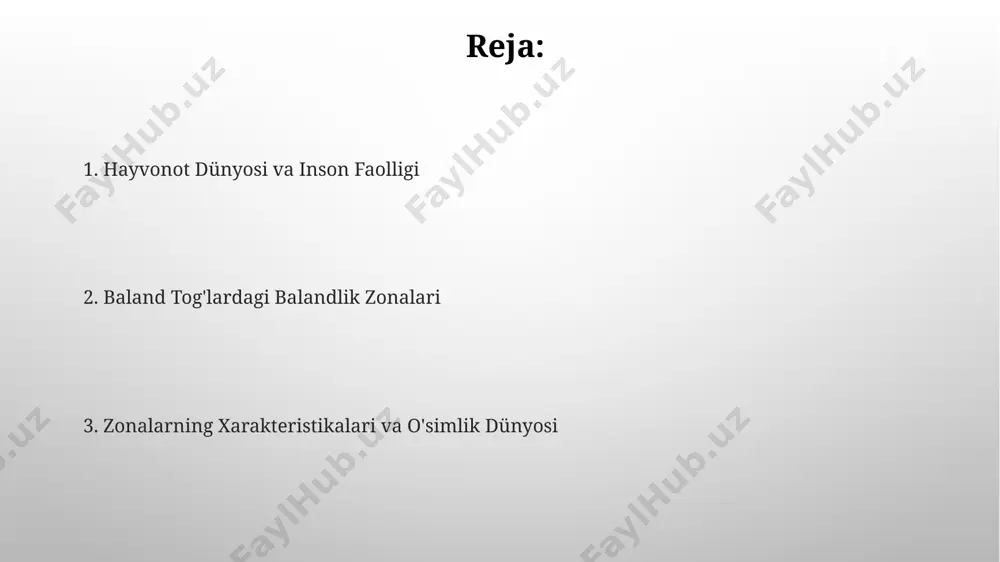 amayishi va muzliklarning erishi suv ta'minoti muammolarini keltirib chiqarmoqda, bu esa mahalliy aholi va qishloq xoʻjaligiga tahdid solmoqda. baland togʻlarining 2500-3500 metr balandliklarida joylashgan yaylovlarning haddan tashqari yaylovchilik tufayli degradasiyasi 20% ga yetgan, bu esa oʻtloqlarning unumdorligini pasaytirgan va biologik xilma-xillikni kamaytirgan. suv resurslari balandning janubiy yon bagʻirlaridagi suv resurslari, shimoliy yon bagʻirlariga nisbatan 20% ga kamroq bo'lib, bu esa 250 mm ga yaqin yogʻin miqdorining ta'sirida. baland togʻlaridagi suv oqimlarining 70% ga yaqini bahor va yoz oylarida, muzliklarning erishi natijasida hosil boʻladi, bu esa mintaqaning suv ta'minotida muhim rol o'ynaydi. muhofaza etiladigan hududlar baland tog'lardagi 3000 metrdan yuqori balandlikdagi muhofaza etiladigan hududlar, xususan, "oqsuv" va "qoraqum" qo'riqxonalari, noyob o'simlik va hayvonot dunyosi turlarini saqlashga qaratilgan. muhofaza etiladigan hududlarning 15% dan ortig'i, taxminan 500 kv.km maydonni egallab, baland tog'li hududlarning shimoliy yon bag'irlarida, qor chiziqlariga yaqin joylashgan. antropogen ta'sir baland tog'lardagi 2500 metr balandlikdan yuqori joylashgan yaylovlarda ortiqcha chorva mollarining …