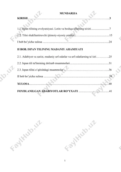 ispan tili tarixi — DOCX