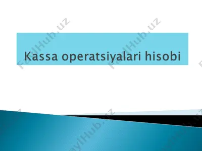 kassa operatsiyalari — PPTX