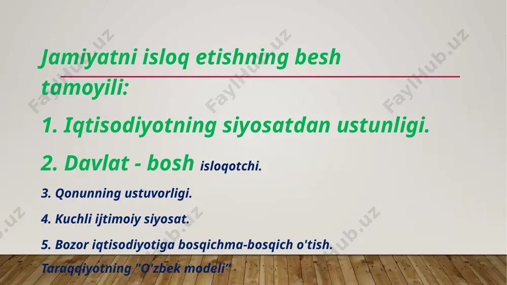 taraqqiyotning o’zbek modeli va uning o’ziga xos xususiyatlari - Page 4