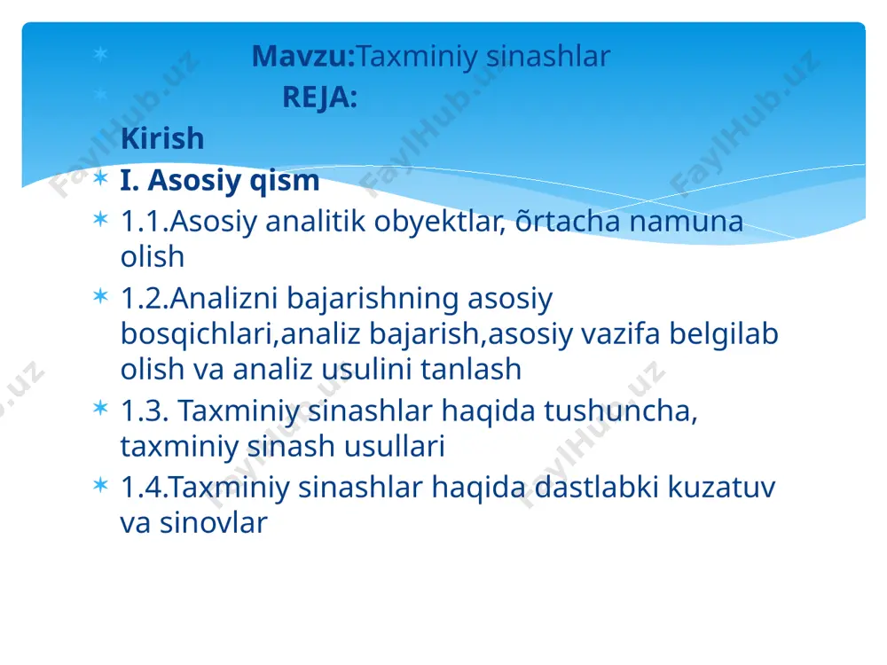ishda va me'yorida foydalanishni bilish kerak.tibbiyotda doza degan tushuncha bor, aynan shu kimyoviy vositalardan foydalanish me'yorlarini bilish juda zarur. 2022 yil 1 yanvariga qadar «ozkimyosanoat» aj tarkibiga kiradigan tashkilotlar, istisno tariqasida, respublikada tegishl akkreditatsiyalangan sinov laboratoriyalari mavjud bolmagan taqdirda, import qilinuvchi asbob-uskunalar, xom-ashyo va materiallarni majburiy sertifikatlash jarayonidan ozod etildi. davlatimiz rahbarining joriy yil 23-avgustdagi qarori asosida 2017-2021-yillarda kimyo sanoatini rivojlantirish dasturi qabul qilindi. unda umumiy qiymati 3,1 milliard dollarga teng 43 ta investitsiya loyihasi amalga oshirilib, sanoat mahsulotlari hajmini 2,4 marta, eksportni 2,7 barobar oshirish, mahalliylashtirilgan mahsulotlar ulushini 42,5 foizga yetkazish hamda 43 ta yangi turdagi mahsulot i.asosiy qism .asosiy analitik obyektlar, õrtacha namuna olish. tevarak-atrofda mavjud bo‘lgan barcha moddalar, jismlar, va hatto tirik olam analitik kimyoning tahlil ob’yektlari hisoblanadi. ularni kimyoviy, geologik, biologik, tibbiy, tabiiy, sun’iy, sintetik, sanoat va ishlab chiqarish ob’yektlariga, moddalarning tabiati bo‘yicha anorganik va organik moddalar, metallar, qotishmalar, radioaktiv va zaharli moddalarga ajratish mumkin. masalan, …