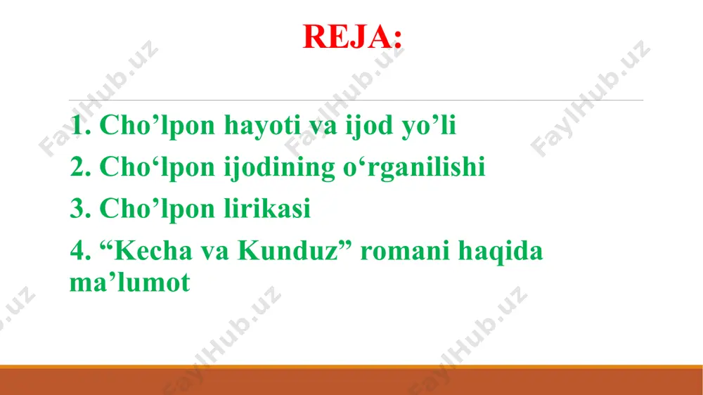 ochilgan o’zbek dramstudiyasiga rahbarlik qiladi. shundan keyin jadidlarga qarshi boshlangan kompaniya cho’lponni ham chetlab o’tmadi. ta’qib va tazyiqlarga qaramay, u qizg’in ijodiy faoliyat bilan shug’ullandi. 30-yillarning boshida yana moskvaga ketadi va sssr markaziy ijroiya komitetida tarjimon bo’lib ishlaydi. cho’lpon 1937 yil 14 iyulda qamoqqa olinadi va 1938 yil 4 oktyabrda otib o’ldiriladi. manba https://tafakkur.net/abdulhamid-cholpon.haqida cho‘lpon ijodining o‘rganilishi oʻzbek adabiyotshunosligida istiqloldan keyingi yillarda choʻlpon ijodini turli aspektlarda yorituvchi ilmiy tadqiqot ishlari yaratildi, nomzodlik va doktorlik dissertatsiyalari himoya qilindi . jumladan, z.eshonovaning “choʻlpon sheʼriyatining xususiyatlari” nomli nomzodlik dissertatsiyasida shoir sheʼriyatining gʻoyaviy-badiiy xususiyatlari 20-yillar ijodi misolida oʻrganildi; sh.hojiyevaning “choʻlpon sheʼriyatida poetik tafakkurning yangilanish tamoyillari” nomli dissertatsiyasida esa shoir sheʼriyatining yangilanishida poetik mazmundagi oʻzgarishlarning asosiy oʻrin tutishi, ular ijtimoiy-adabiy muhit va individual ijodiy tafakkur bilan chambarchas bogʻliq kechgani ochib berilgan cho‘lpon ijodining o‘rganilishi d.quronovning “choʻlpon nasri poetikasi” doktorlik dissertatsiyasi bu yoʻldagi fundamental tadqiqotlardan biridir. dissertatsiyada adibning kichik nasriy asarlari poetikasi, hikoyalarining janr xususiyatlari, strukturasi, …
