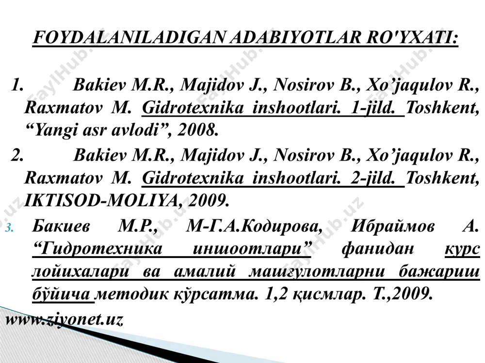 .zatvor turlari va sxemasi. segmentli zatvorlarning quyidagi turlari mavjud: yakka holdagi (6.19-rasm, a); yakka holdagi klapanli (6.19-rasm, b); ikki qatorli (6.19-rasm, d); qoplamasi silindrlik yoki yassi (6.19-rasm, e). ular ma’lum balandlikka ko‘tariluvchi va tushuvchi zatvorlarga bo‘linadi (kema o‘tkazuvchi shlyuzlar kamerasini yopish uchun). 6.19-rasm. segmentli zatvor sxemalari. a-e-tayanch sharniri pastda joylashgan; f-sharnir yuqorida joylashgan. zatvor tayanch qismlarini muz ta’siridagi buzilishlar, loyqalar bilan ifloslanishi va muzlashni oldini olish uchun segmentli zatvor aylanish o‘qlari jadallashgan suv sathidan balandda joylashtiriladi. zatvor qolamasi radiusi qabul qilinadi, bunda h– zatvor balandligi. sharnir o‘qi yuqoriga ko‘tarilsa radius (2...2,5)h gacha oshadi. pazlarning bo‘lmasligi oraliq devorlar qalinligini yupqalashtirishga imkon yaratadi. 3. zatvor konstruksiyasi. segmentli zatvorlar po‘latdan, yengil qotishmadan tayyorlanadi. oraliq tuzilmalar ikkita rigeldan, stringerlar gorizontal tusinlar 2 dan yasalgan to‘sinli katakdan, egri chiziqli ustun 3 dan va qoplama 4 dan tashkil topgan (6.20-rasm). ko‘ndalang diafragmalar 5 yaxlit yoki ferma ko‘rinishida yasaladi. 6.20-rasm. segmentli zatvor oraliq tuzilmasi: a-ikki tomoni ochiq …