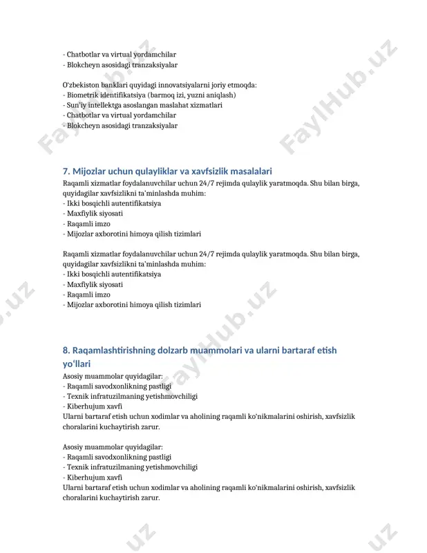 w.cbu.uz 3. davlat statistika qo‘mitasi – www.stat.uz 4. www.spot.uz – iqtisodiy yangiliklar sayti 5. fintechglobal.com – xalqaro bank texnologiyalari sayti /docprops/thumbnail.jpeg